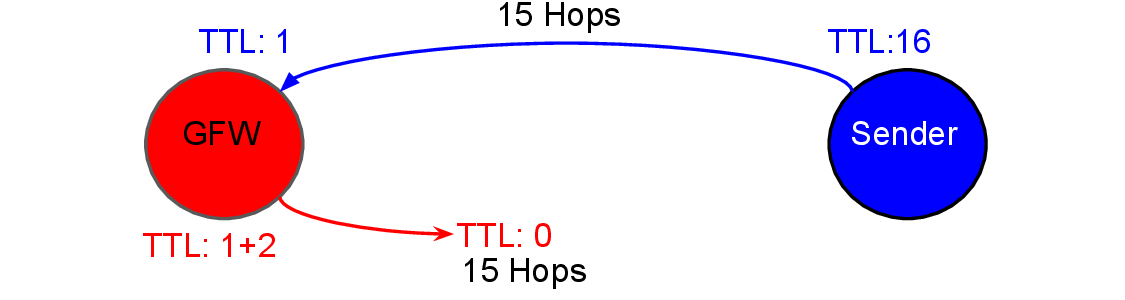 The initial IP TTL of the query is 16.